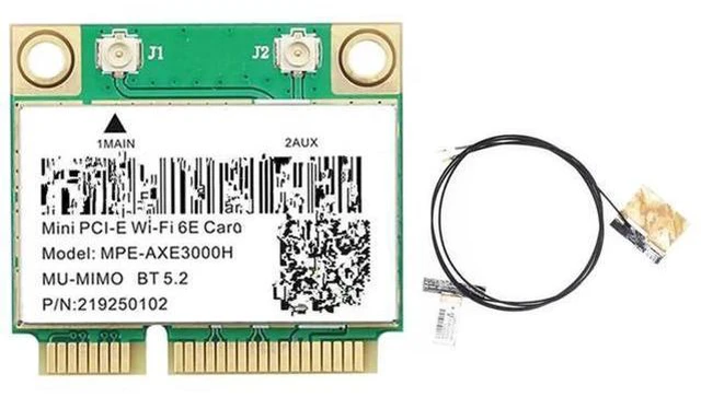 Main image of MPE-AXE3000H WiFi Card+ WiFi 6E 2400Mbps Mini PCI-E for BT 5.2 802.11AX 2.4G/5G/6Ghz Wlan Network Card