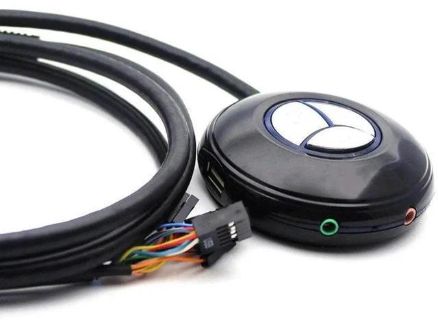 Alt view image 4 of 5 - Multifunctional Computer Desktop PC Switch Home Computer Desktop Computer Case Switch with Two USB and Audio-Black