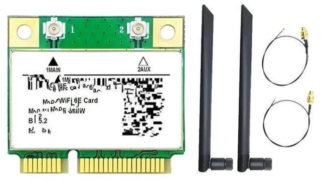 Main image of AX210HMW WiFi Card+2X WiFi 6E Mini PCI-E AX210 802.11Ax/Ac 2.4G/5G/6Ghz BT5.2 Adapter for Laptop