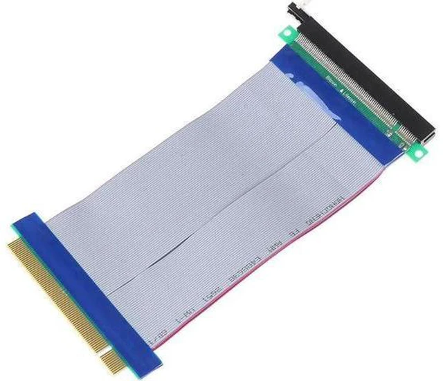 Alt view image 2 of 5 - 16x Flexible Cable Riser Card PCI Express Extension Port Adapter Graphics Video Card Extend Cord 18cm