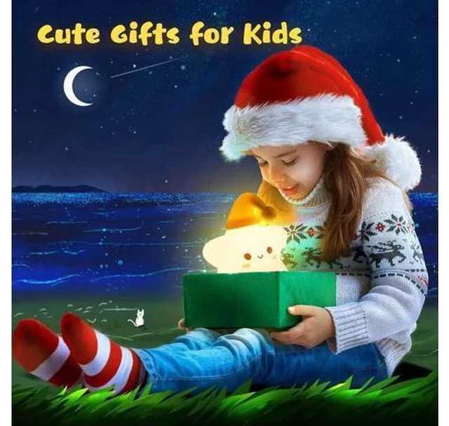 Alt view image 5 of 6 - Silicone Cute Stars Night Light, Baby Star Night Light, Battery Night Light Lamp