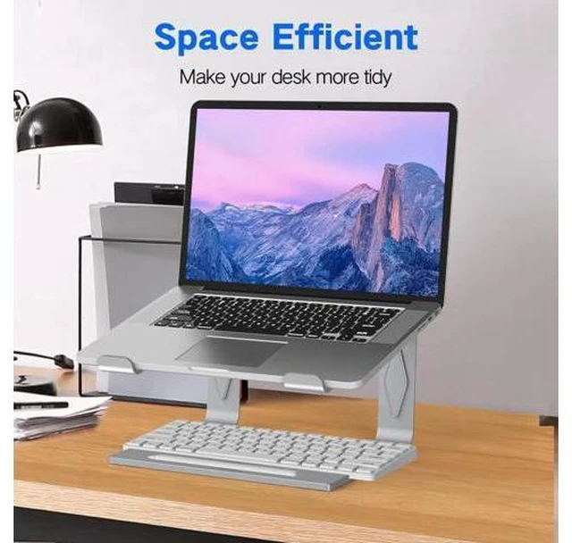 Alt view image 2 of 7 - Laptop Stand for Desk Metal Laptop Riser Holder Removable Notebook Stand Ventilated Cooling Computer Riser Compatible with 10-15.6 Laptops