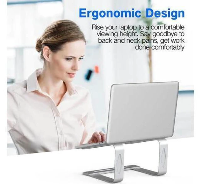 Alt view image 3 of 7 - Laptop Stand for Desk Metal Laptop Riser Holder Removable Notebook Stand Ventilated Cooling Computer Riser Compatible with 10-15.6 Laptops