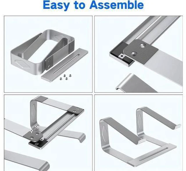 Alt view image 7 of 7 - Laptop Stand for Desk Metal Laptop Riser Holder Removable Notebook Stand Ventilated Cooling Computer Riser Compatible with 10-15.6 Laptops