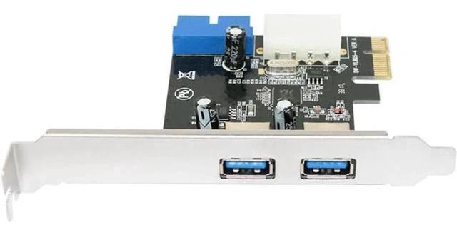 Alt view image 4 of 5 - Desktop USB Expansion Card PCI-E 3.0 Cable 19Pin Chassis Front Panel HUB Computer Optical Drive