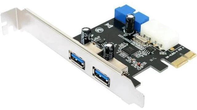 Alt view image 2 of 5 - Desktop USB Expansion Card PCI-E 3.0 Cable 19Pin Chassis Front Panel HUB Computer Optical Drive