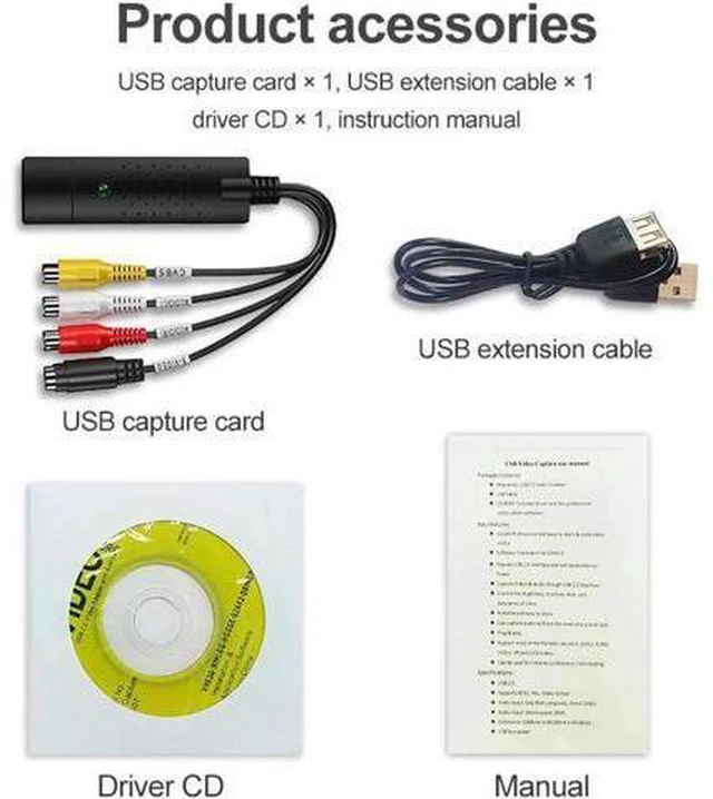 Alt view image 2 of 5 - COFIER Video Audio VHS VCR Video Capture Card USB2.0 To DVD Converter Capture Card Adapter