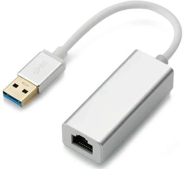 Main image of USB Ethernet USB 3.0 to RJ45 10/100/1000Mbps Ethernet Adapter with indicator Gigabit Network Card USB Lan For Macbook Windows(Silver)