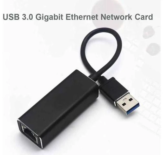 Alt view image 3 of 5 - USB Ethernet USB 3.0 to RJ45 10/100/1000Mbps Ethernet Adapter with indicator Gigabit Network Card USB Lan For Macbook Windows(Silver)