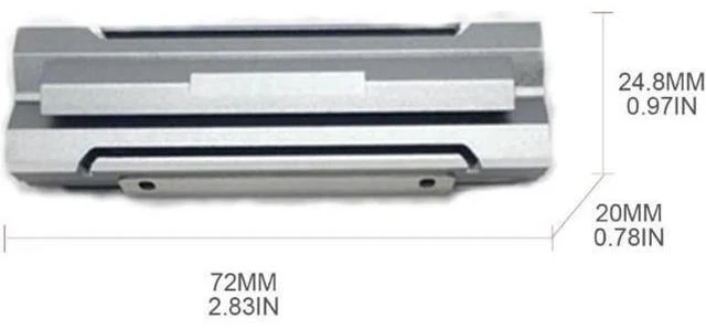 Alt view image 4 of 5 - Heatsink Aluminum for M.2 Cooling Cooler Heat Sink Heat Thermal Pad for M.2 NVME PCIE 2280 SSD Hard Drive Disk Radiator (Black)