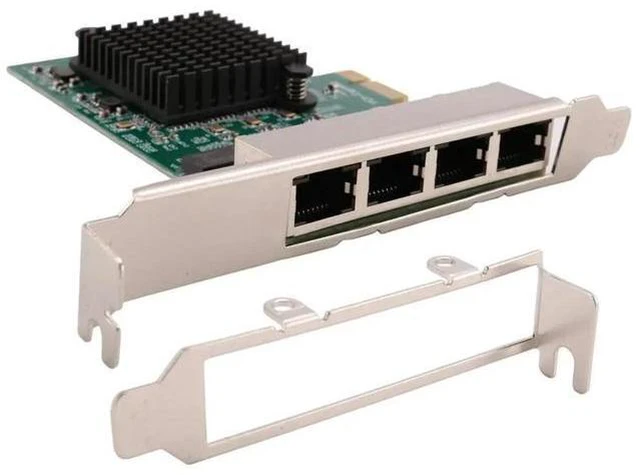 Main image of Network Cards Network/Ethernet/Lan Adapter PCI-E Network Card Realtek RJ45 Internet Ethernet Gigabit 4 Port Network Card