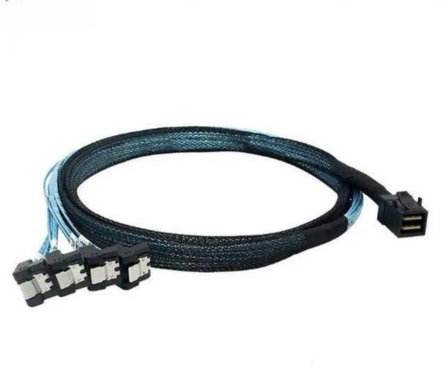 Main image of MINI SAS SFF-8643 to 4 Ports SATA 90 degree server high-speed con tion cable