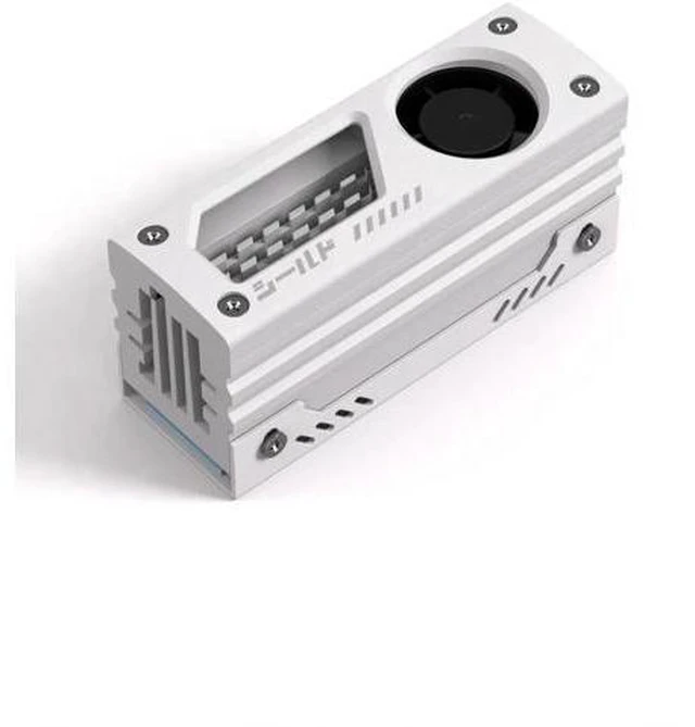 Main image of Shield M.2 SSD Heatsink with Build-in 20mm PWM Fan, Premium Aluminum Design, High-Performance SSD Cooler for M.2 2280-White-1 Pack