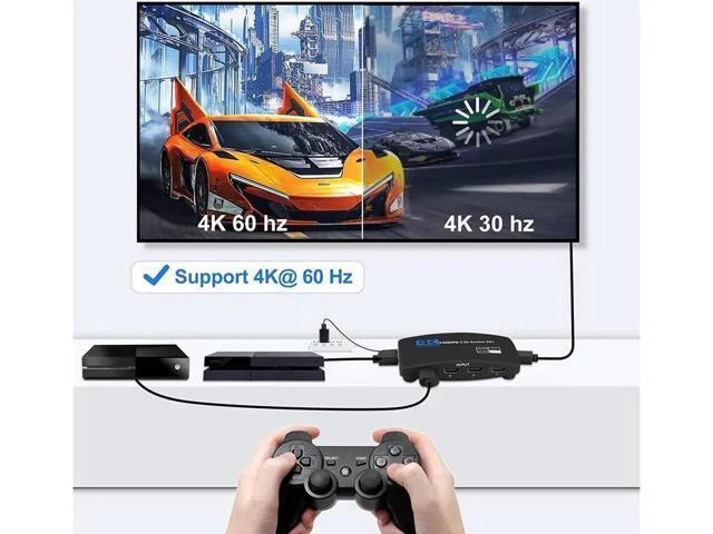 Alt view image 4 of 7 - 4K@60Hz HDMI Switch 5in1 Out w/IR Remote Control 5 Port Switcher Selector Box for Xbox Nintendo PS4/5 TV Fire Stick Roku Supports Ultra HD Dolby Vision 18.5Gbps HDR10 HDCP 2.2 3D OZQ3-5