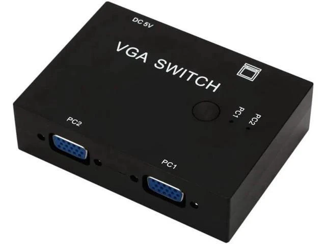 Alt view image 5 of 6 - 2 Port VGA SVGA Monitor Sharing Switch Box 2-in 1-Out for LCD PC TV Monitor