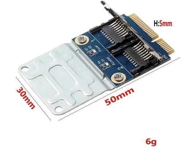 Alt view image 3 of 5 - Micro-Sd Tf To Mini Pci Express Memory Card Reader Adapter Converter Card for Laptop