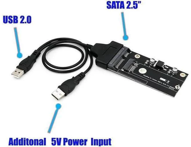 Alt view image 4 of 5 - Add On Cards For LEN OVO/USB SATA/SSD Adapter Card SATA SSD Adapter Raiser for LEN OVO Carbon x1 for LEN OVO/Thinkpad x1 Carbon