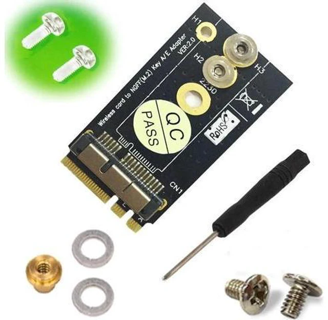 Alt view image 5 of 5 - WiFi Adapter BCM94360CS2 BCM943224PCIEBT2 12+6Pin Wireless Card to NGFF Key A/E M2 WiFi Cards Wi Fi Adapter Network Card For Mac