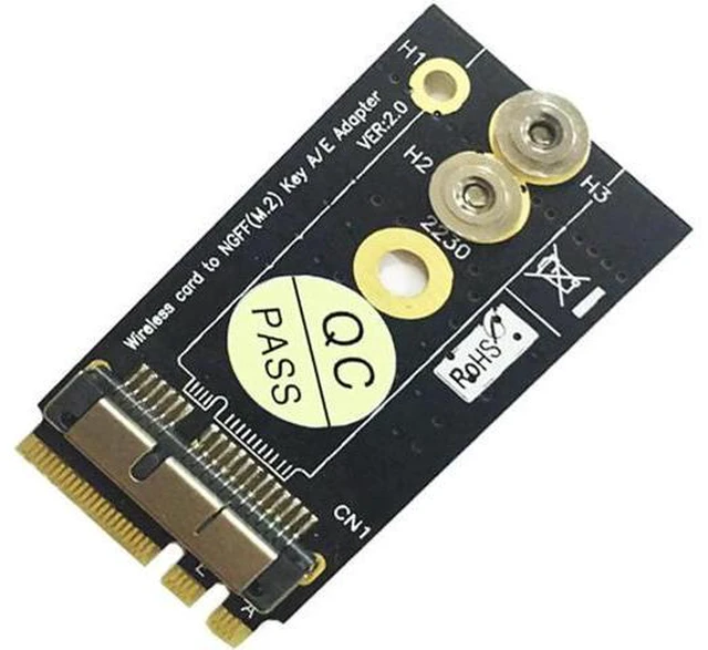 Alt view image 2 of 5 - WiFi Adapter BCM94360CS2 BCM943224PCIEBT2 12+6Pin Wireless Card to NGFF Key A/E M2 WiFi Cards Wi Fi Adapter Network Card For Mac