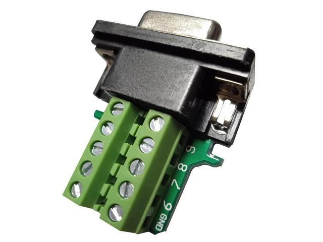 Alt view image 7 of 7 - DB9 Breakout Connector to Wiring Solderless Terminal RS232 D-SUB Female Serial Adapter 9pin Port Breakout Board Black Rubber Core with Case,Screwdriver,Long Bolts