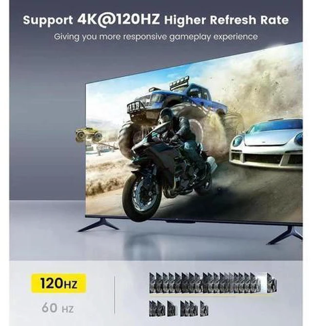 Alt view image 7 of 7 - HDMI 2.1 Switch 8K@60Hz, Bi-Directional HDMI Switcher 4K@120Hz, Aluminum HDMI Splitter 2 in 1 Out 48Gbps Ultra HD Compatible with Xbox Series X PS5 Fire Stick