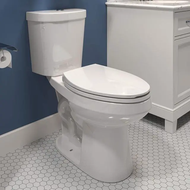 Main image of 17 Inch Comfort Height Toilet, ADA Chair Height Two Piece Elongated Toilet for Seniors, Elderly & Tall Adults, Powerful MAP 1000g Flush, Dual Flush 1.1/1.6 GPF, Soft Close Seat, 12" Rough-In