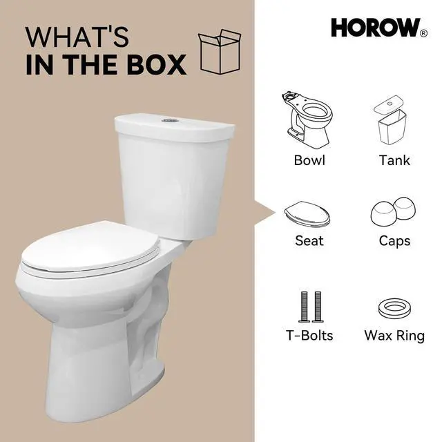 Alt view image 7 of 7 - 21 Inch Extra Tall Toilet for Seniors & Tall Adults, Chair Height Two Piece Elongated Toilet, MAP 1000g Powerful Flush, Dual Flush 1.1/1.6 GPF, Soft Close Seat, 12" Rough-In