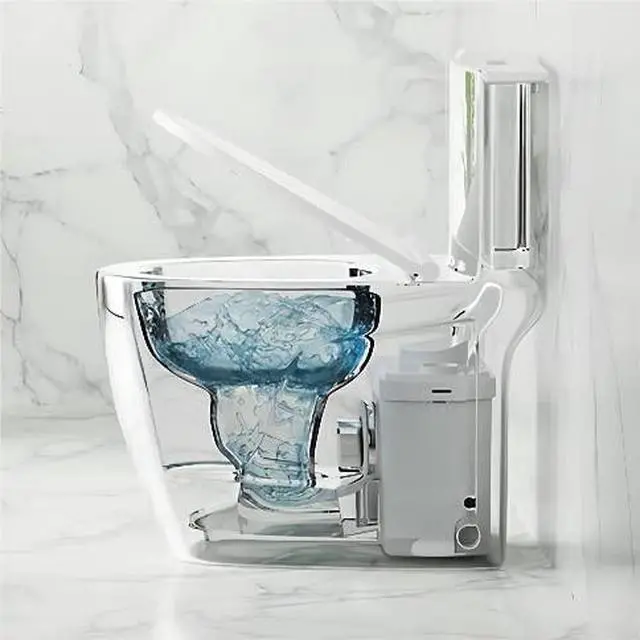 Main image of Upflow toilet system of 600W Macerator Pump in Basement, for Macerating Toilet, Bathroom sink & Tub,Silent & Powerful with One Piece Toilet & Toilet Pump,AC Vent SUPERFLO
