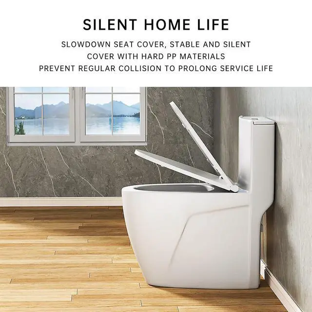 Alt view image 6 of 7 - Macerating Toilet with Pump & AC Vent | Upflush Toilet System for Basement to Bathroom sink & Silent High Standard,include One Piece Modern Toliets, 600W Macerator Pump