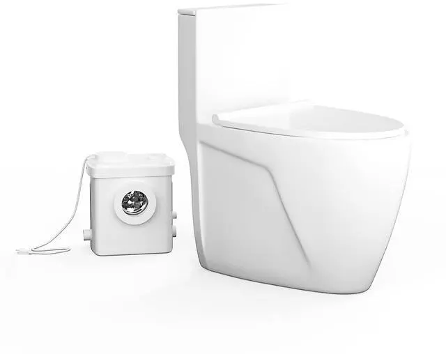 Main image of Upflush Toilet for Basement with 600W Macerator Pump & AC Vent | Macerating Toilet, Bathroom sink & Tub Waste, Silent & Powerful, Macerating Toilet System : One Piece Toile & Toilet Pump SUPERFLO