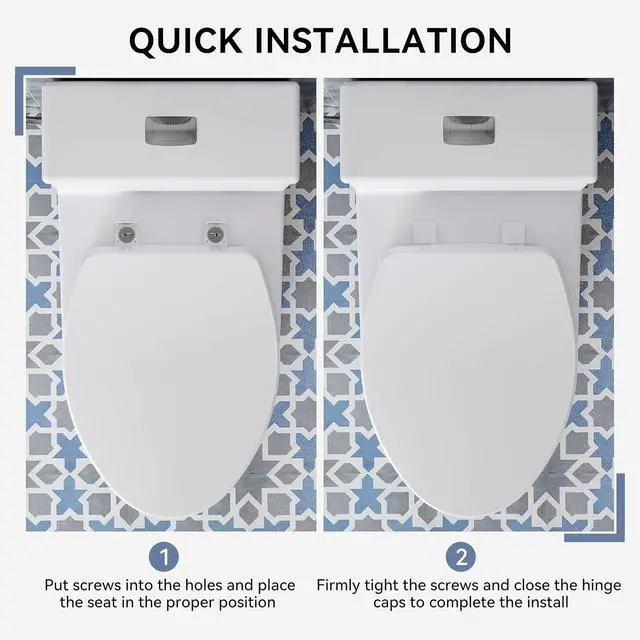 Alt view image 5 of 7 - T0350W One-Piece Elongated Toilet, 17" ADA Chair Height, Dual Flush 0.8/1.28 GPF, MaP 1000g Powerful Flush, Soft-Close Seat, Skirted Design, Square Flush Button, 12" Rough-In, White