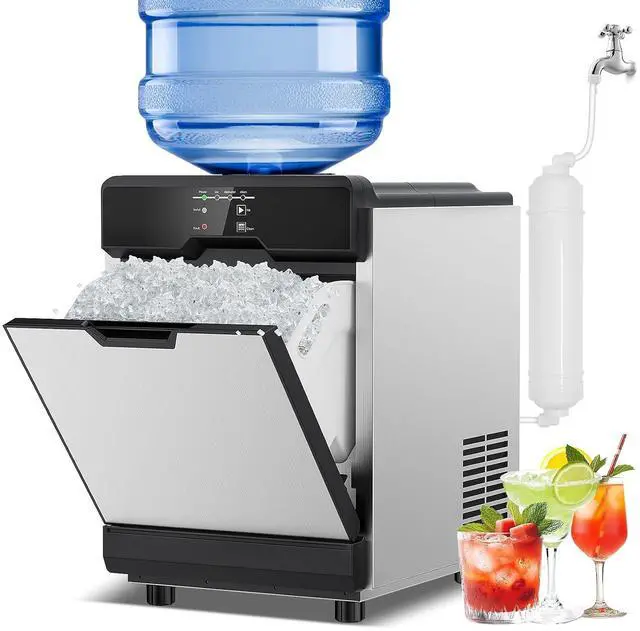 Main image of Nugget Ice Maker Countertop, 70 LBS/Day with 20 LBS Storage Bin, Freestanding/Countertop Ice Maker Machine Stainless Steel, Soft Chewable Pellet Ice Machine for Home Bar Kitchen Office, Self-Cleaning
