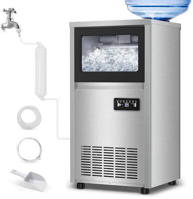 Main image of 150LBS Undercounter Commercial Ice Maker, Freestanding Built-in Commercial Ice Machine, Adjustable Ice Maker, Dual Water Ice Machine, Self-Cleaningfor Bar, Restaurant, Cafe, Office, Home, Party