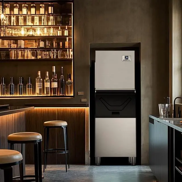 Alt view image 6 of 6 - Commercial Ice Maker Machine, 680Lbs/24h with 560LBS Ice Bin Commercial Ice Machine, ETL Approval Industrial Ice Machine, Stainless Steel Self-Cleaning for Bar Restaurant Hotel