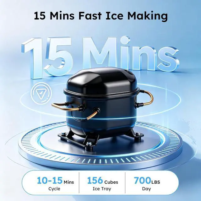 Alt view image 2 of 7 - Commercial Ice Maker Machine, 700Lbs/24H with 500LBS Ice Bin Commercial Ice Machine, ETL Approval Industrial Ice Machine, Stainless Steel Self-Cleaning for Bar Restaurant Hotel