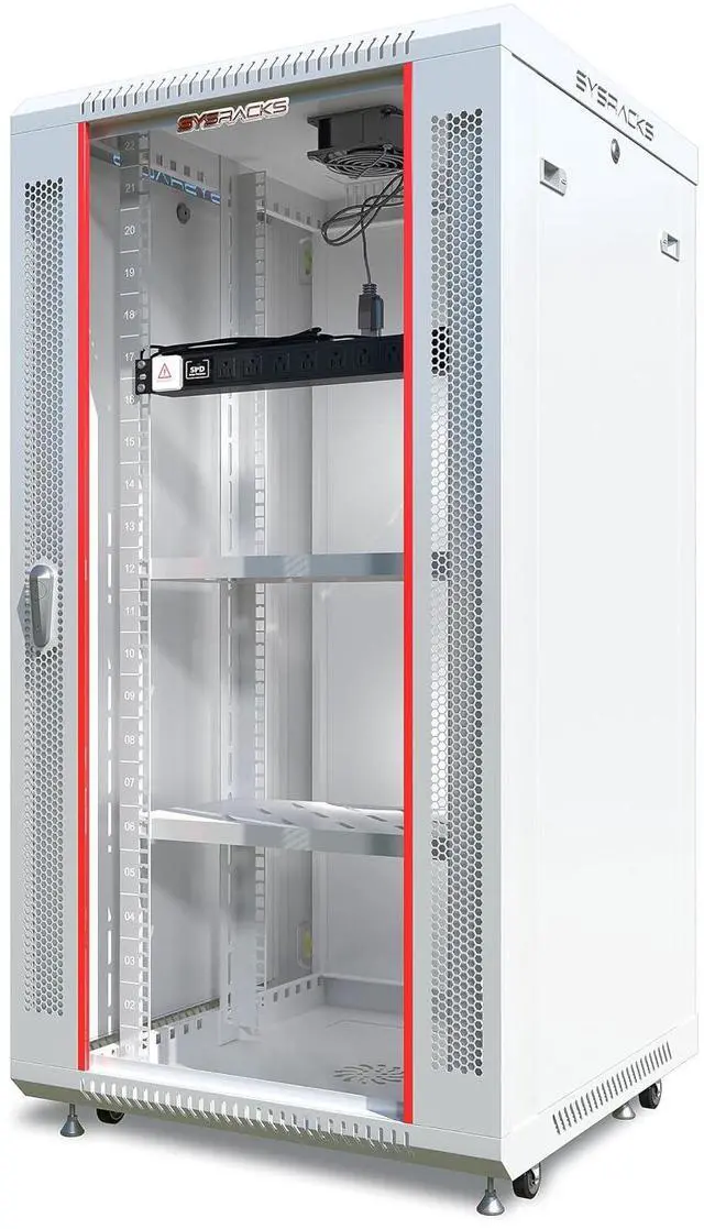 Main image of 22U Wall Mount Server Rack Cabinet 19" Network Rack Enclosure, 24" Deep Data Rack Cabinet with Fan, PDU & 2 Shelves for IT Equipment, Switches and Patch Panel