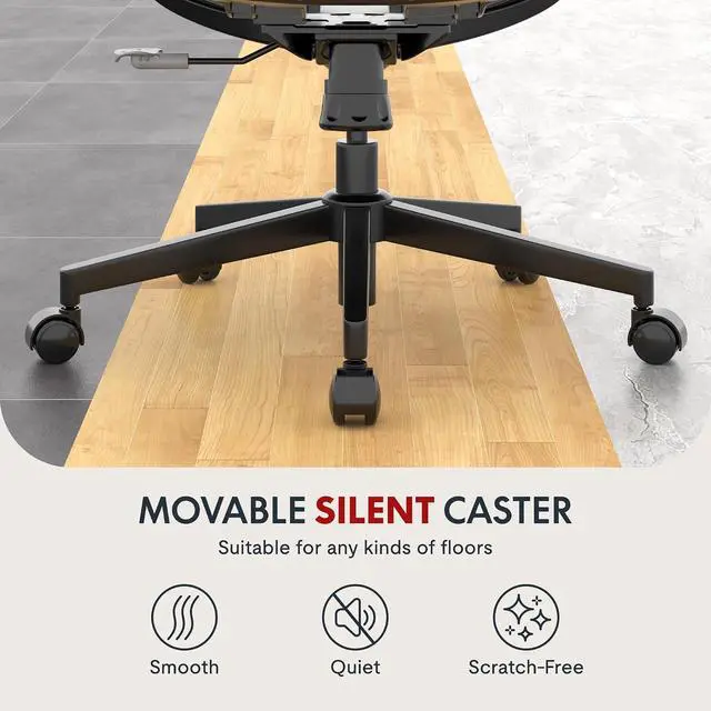 Alt view image 7 of 7 - Ergonomic Office Chair with Flip-up Armrest, Free Space for Heavy People, Computer Chair with 8-Level Lumbar Support, Mesh OC3 Air-P Seat, Desk Chairs for Home Office Gaming Working, Black