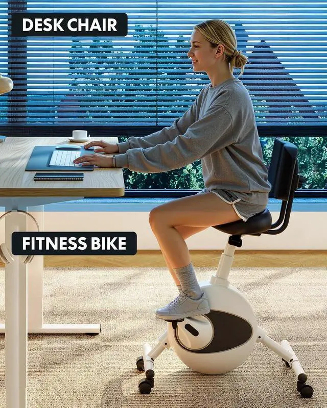 Alt view image 3 of 7 - Exercise Bikes for Home, Space Saving Under Desk Bike, Stationary Bikes Indoor Bikes with Flywheel 300LBS Heavy Duty, Optional LCD/2D Desktop/8-Level Resistance, V8/V9/V9-MAX