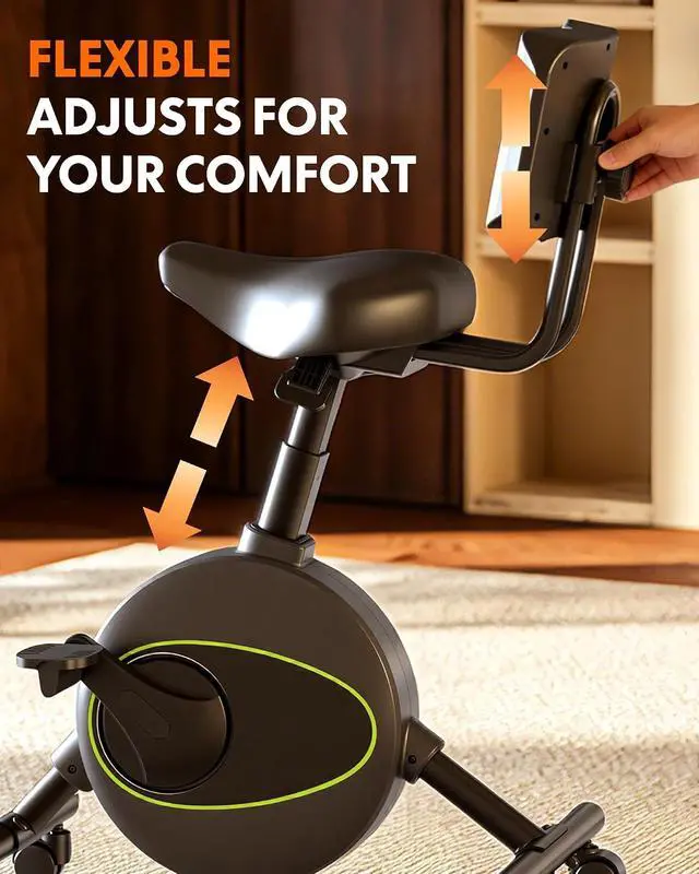 Alt view image 5 of 7 - Exercise Bikes for Home, Space Saving Under Desk Bike, Stationary Bikes Indoor Bikes with Flywheel 300LBS Heavy Duty, Optional LCD/2D Desktop/8-Level Resistance, V8/V9/V9-MAX