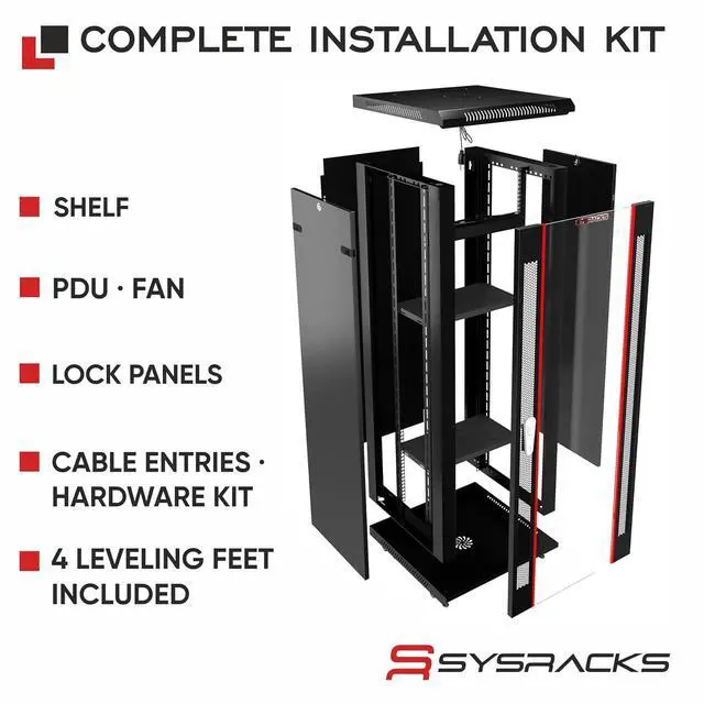 Alt view image 5 of 7 - 15U Wall Mount Server Rack Cabinet, 19 Locking Network Rack, 24 Deep, Glass Door, with Fan, PDU and Shelf