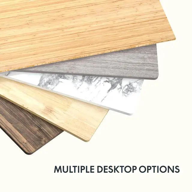Alt view image 6 of 7 - Whole Piece Bamboo 55"x28" Desktop Height Adjustable Desk Rectangular Tabletop