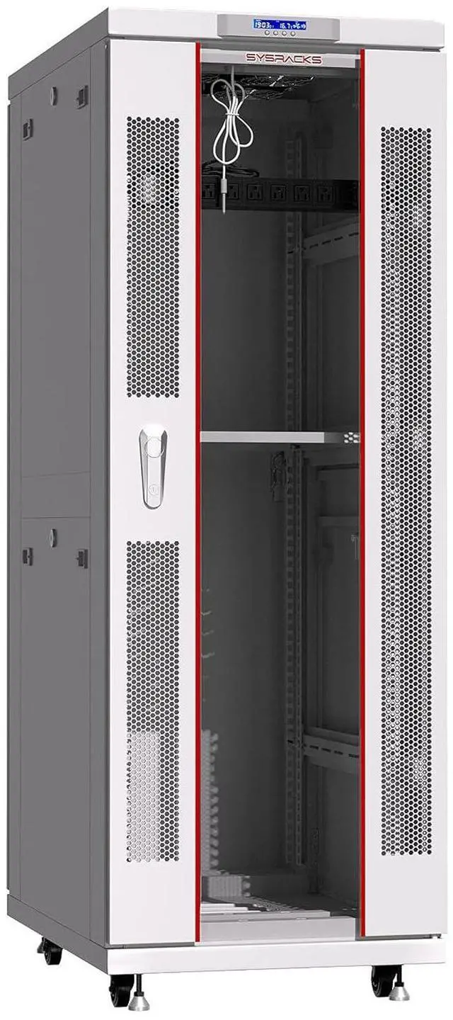 Main image of 42U Server Rack Cabinet 19" Network Rack Enclosure, 35" Deep Floor Standing Data Rack with Locking Glass Door, Cooling Fans, PDU & Shelf for Servers, Switches and Patch Panels