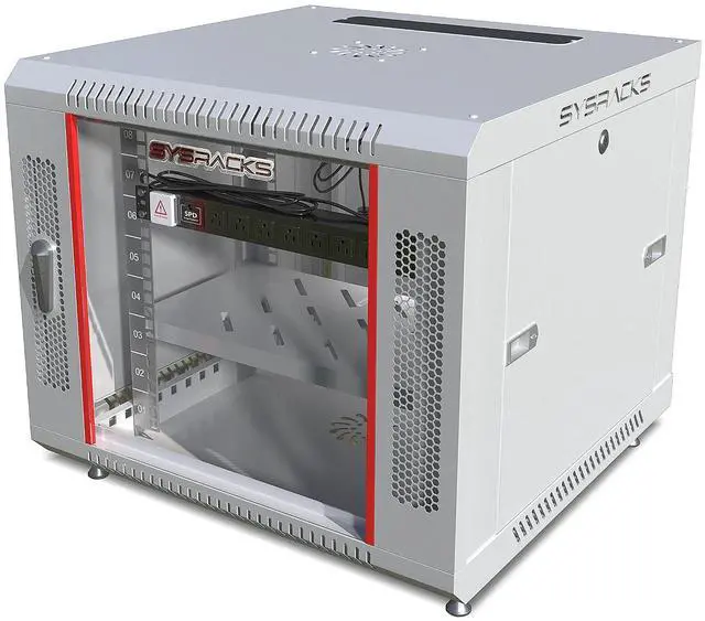Main image of 9U Wall Mount Server Rack Cabinet 19" Network Rack Enclosure, 24" Deep Data Rack Cabinet with Fan, PDU & Shelf for IT Equipment, Switches and Patch Panel