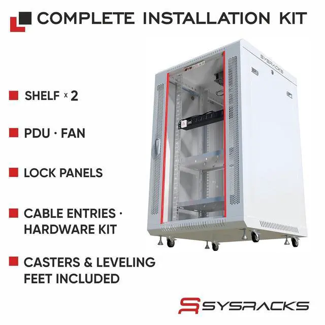 Alt view image 4 of 7 - 18U Wall Mount Server Rack Cabinet 19" Network Rack Enclosure, 24" Deep Data Rack Cabinet with Fan, PDU & Shelf for IT Equipment, Switches and Patch Panel