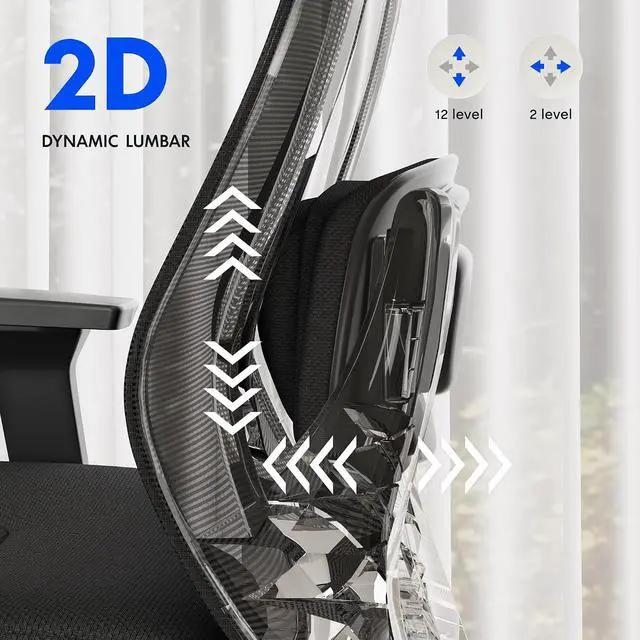 Alt view image 6 of 7 - Massage Office Chair, High Back Ergonomic Desk Chair with Adjustable Headrest, 3D Armrests, 2D Lumbar Heated Shiatsu Massager, 4-Position Recline, Foam Seat, Black