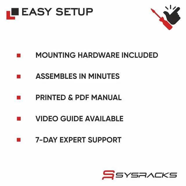 Alt view image 7 of 7 - 22U Wall Mount Server Rack Cabinet 24 Deep, 19 Network & AV Enclosure for Home Lab with Fan, PDU, 2 Shelves, Locking Glass Door