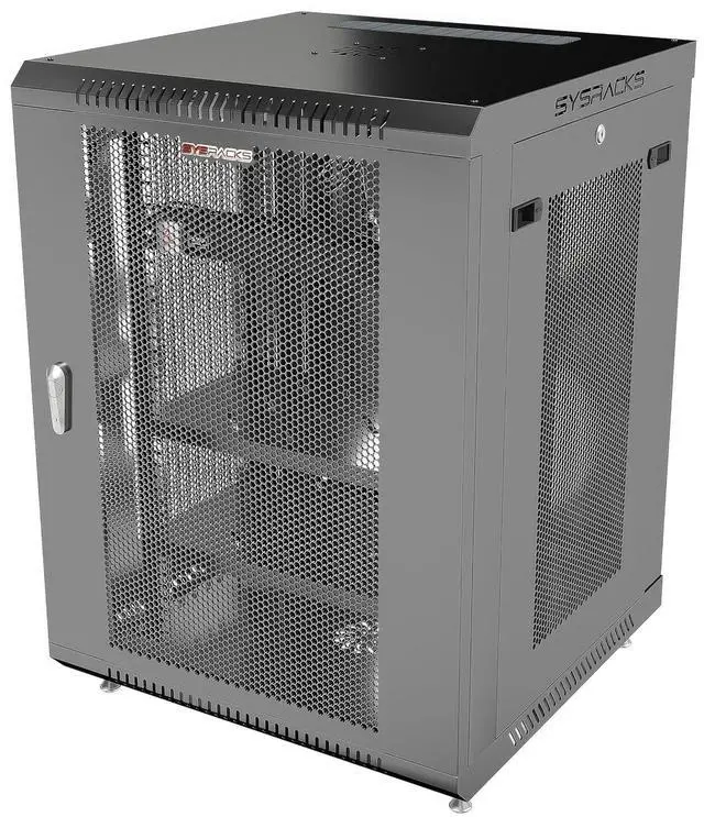 Main image of 15U Wall Mount Server Rack Cabinet, 35 Deep 19 Inch Network Enclosure, Locking Mesh Door, IT Rack with Fan, PDU, 2 Shelves