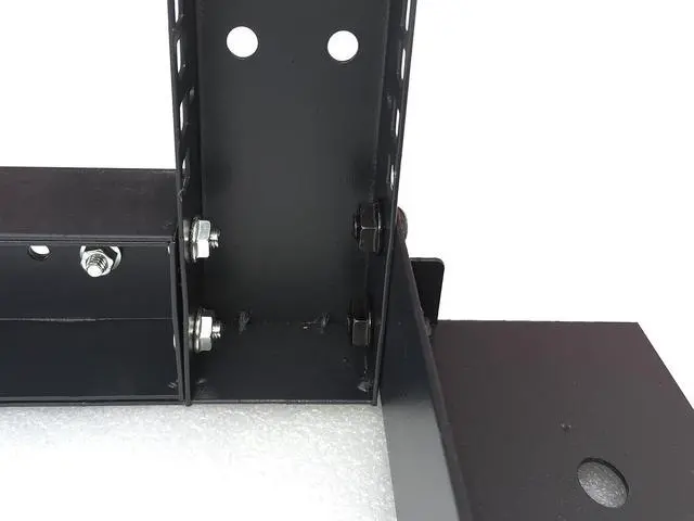 Alt view image 7 of 7 - 32U 4-Post Open Frame Server Rack Adjustable Depth 24"37", 19" Network Equipment Rack with Square Mounting Holes, Floor Standing Steel Rack for IT, AV & Telecom