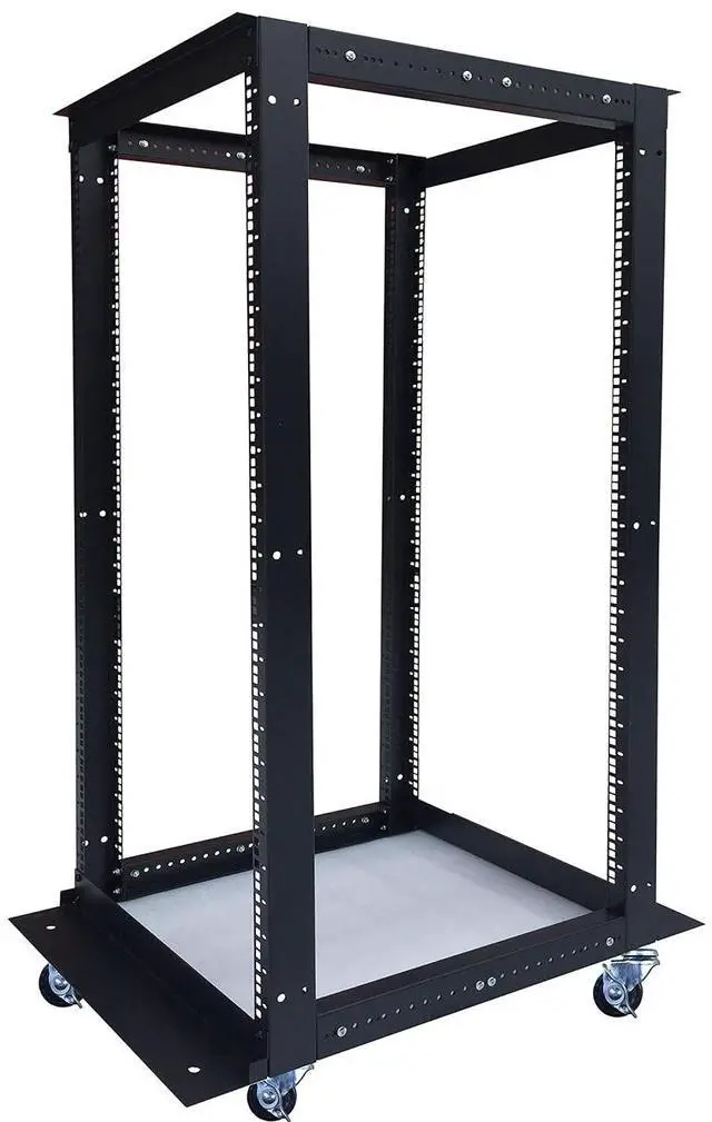 Main image of 18U 4 Post Open Frame 19 inch Network Server Rack Relay Cabinet Adjustable Depth 24"-37"
