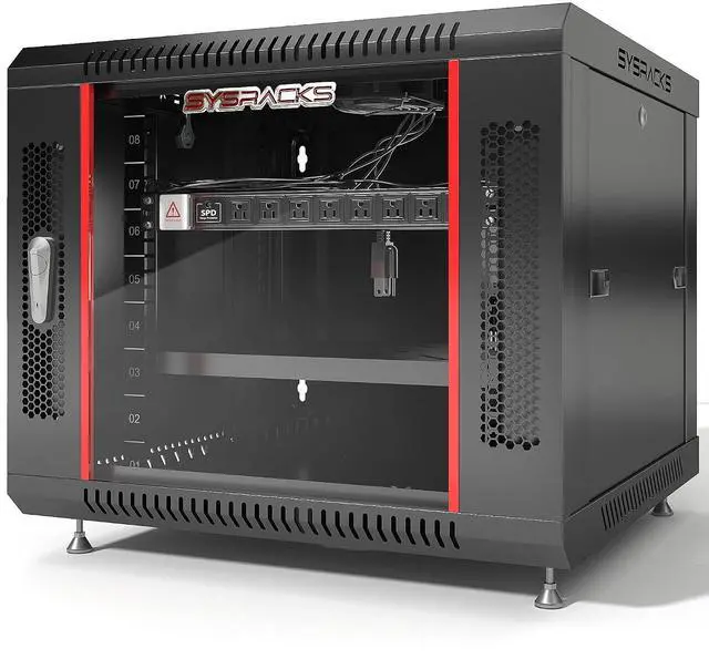 Main image of 9U Wall Mount Server Rack Cabinet 19" Network Rack Enclosure, 18" Deep Data Rack Cabinet with Fan, PDU & Shelf for IT Equipment, Switches and Patch Panel